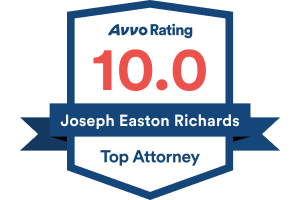 Avvo Rating 10 / Joseph Easton Richards / Top Attorney - Badge