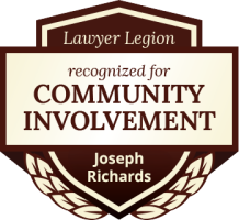 Lawyer Legion Recognized for Community Involvement / Joseph Ricards - Badge